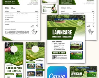 Landscaping Marketing Bundle - Canva Template (Digital Download)