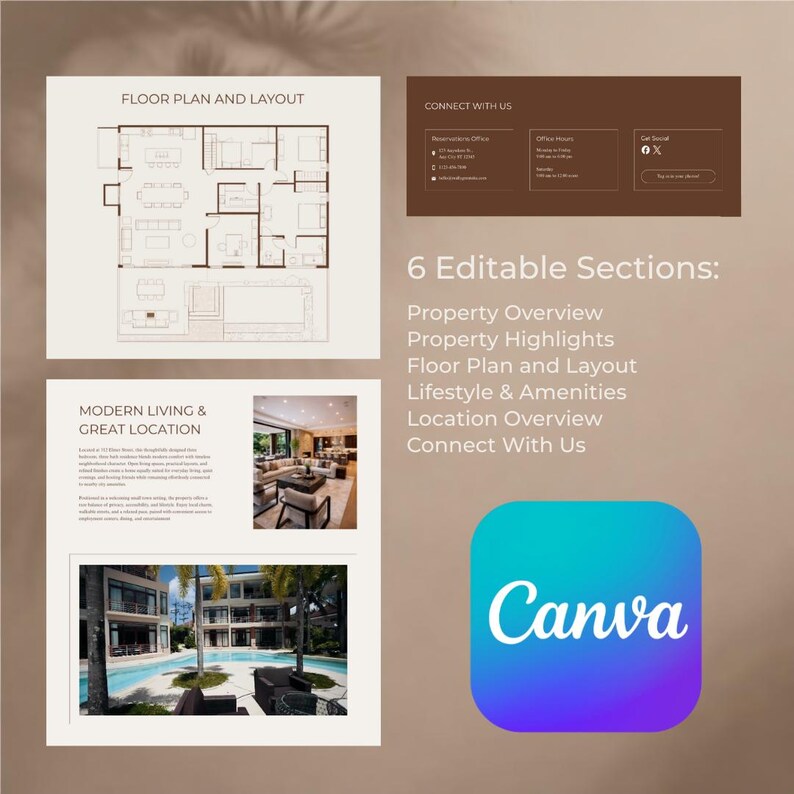 Canva Real Estate Landing Page Template | Single Property Listing - Etsy