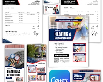 Canva Templates (Digitaler Download) für HKL, Heizung & Klima - Business Marketing Kit