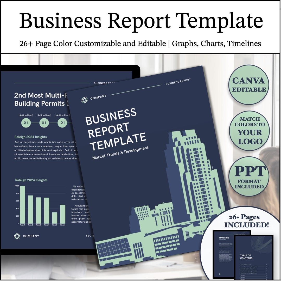 Business Report Template, 26+ Page Customizable Presentation (PPT ...