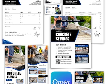 Beton Business Marketing Kit - Canva Templates (Digitaler Download)