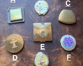 Vintage Compact Collection | Buyer’s Choice | Silver & Gold Pocket Mirrors | Stratton and Elgin | Mid-Century and Hollywood Regency Design