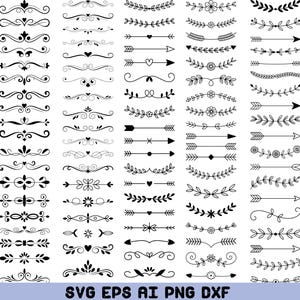 Mega 1000 Text Dividers SVG, Text Dividers Cricut, Text Divider Clipart ...