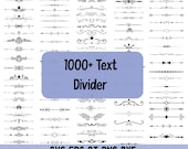 Mega 1000 Text Dividers SVG, Text Dividers Cricut, Text Divider Clipart, Flourishes SVG, Wedding Text Dividers Svg, Border Text Dividers SVG
