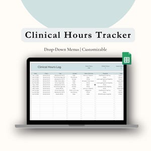 Clinical Hour Tracker for Psychology Students – Direct, Indirect & Supervision Hours Log (Google Sheets)