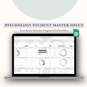 Psychology Student Master Dashboard: Assignment, Study, Practicum & Research Tracker