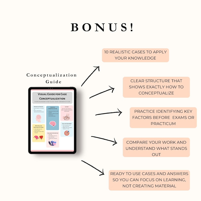 Psychology Student Bundle | DSM-5 Study Guide + Case Conceptualization Spreadsheet + Bonus Practice Workbook image 4