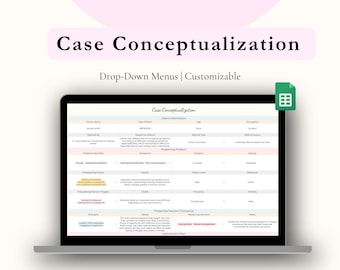 Case Conceptualization + Mental Status Exam | Psychology Student Clinician Template (Google Sheets)