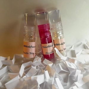 Hydrating Lip Gloss (9ml) – Handmade Flavored – Vanilla, Coconut & Strawberry – Great Gift