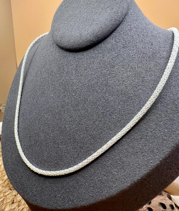 Solid Sterling Silver Necklaces/Sparkle ROPE or O… - image 4