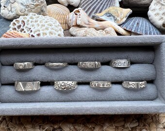 Sterling Silver Toe Ring/Twisted, Raised, Embossed Designs - Adjustable/WANDERLIGHT COLLECTION