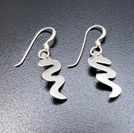 Retro Solid Sterling Silver Statement Earrings/19… - image 8