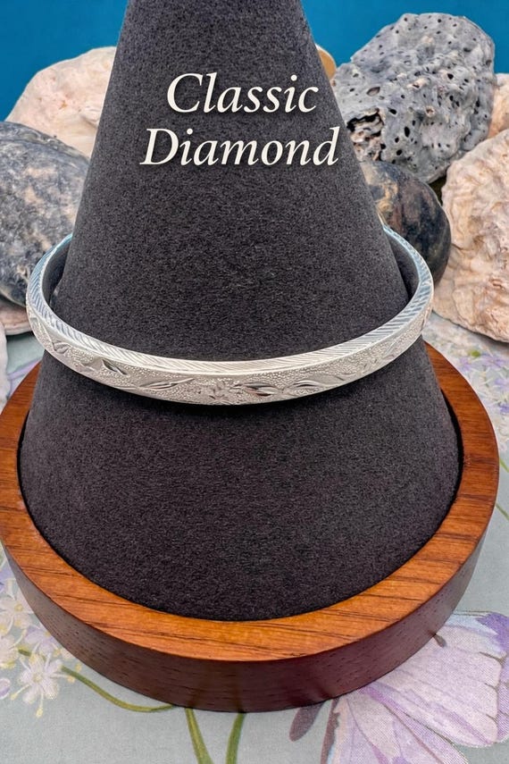 Petite Solid Sterling Silver Hinged Bangle Bracel… - image 11