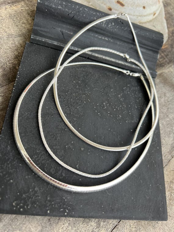 Solid Sterling Silver Necklaces/Sparkle ROPE or O… - image 11