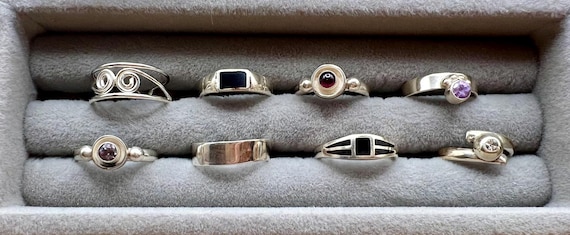 Sterling Silver Adjustable Toe Ring: Solid Band, … - image 1