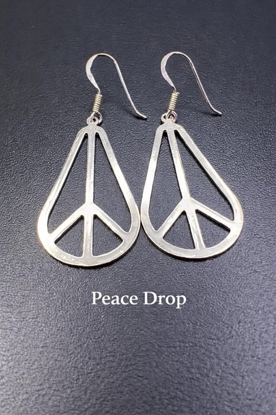 Retro Solid Sterling Silver Statement Earrings/19… - image 11