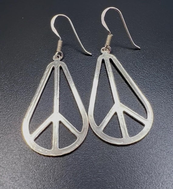 Retro Solid Sterling Silver Statement Earrings/19… - image 10