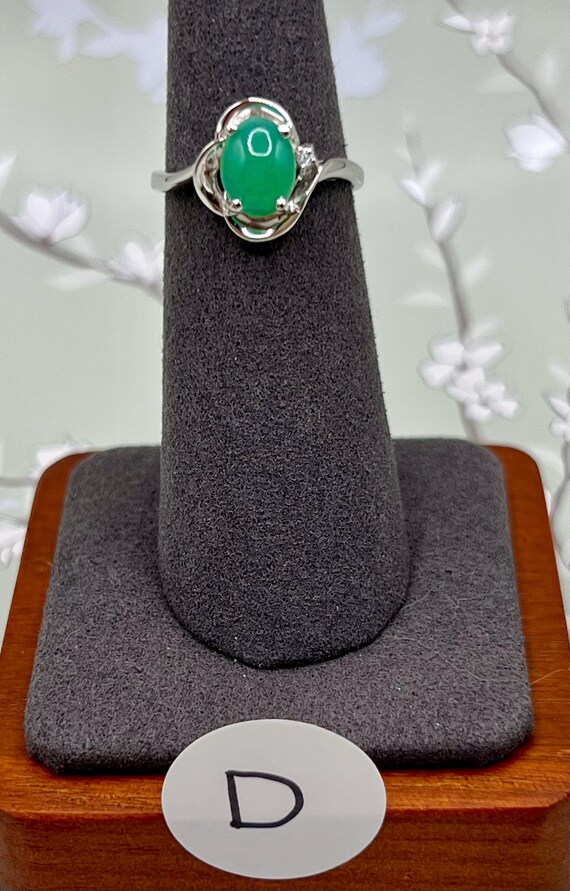 Australian Jade Rings/Sterling Silver, Crystal Accents/AUSSIE COLLECTION View 5