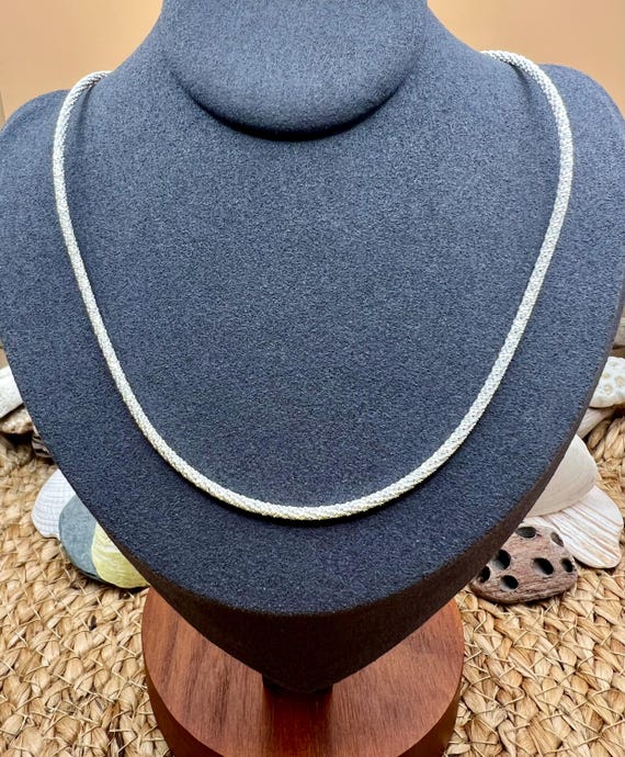 Solid Sterling Silver Necklaces/Sparkle ROPE or O… - image 3