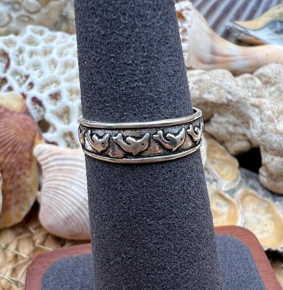 Sterling Silver Toe Ring: SURFER, DOLPHIN, OCEAN,… - image 6