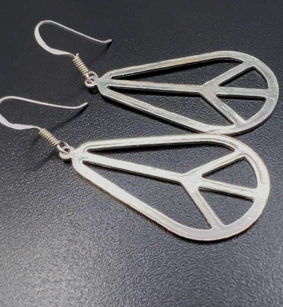 Retro Solid Sterling Silver Statement Earrings/19… - image 11