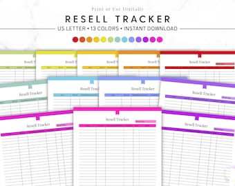 Resell Tracker Printable, Inventory Sales Profit Log, Small Business Planner, Poshmark eBay Seller Planner