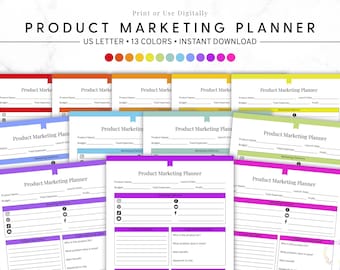 Produkt Marketing Planer, digitales Marketing Planer, Sofort Download