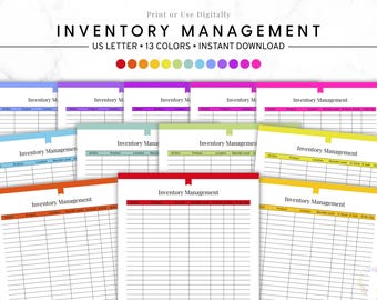 Inventory Management Printable, Product Tracking Sheet, Product Inventory Log, Supply Tracker Template, Instant Download