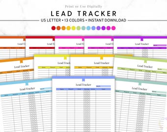 Lead Tracker Printable, Sales Lead Tracker, CRM Printable, Customer Follow Up Sheet, Real Estate Leads, Car Sales Tracker, Medical Sales Log