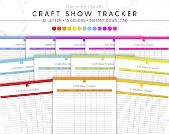 Craft Show Tracker Printable, Vendor Event Log, Booth Sales Tracker, Craft Fair Planner, Small Business Organizer, Instant Download, PDF
