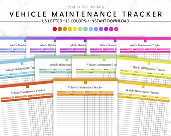 Onderhoudslogboek voertuig, carservicetracker, registratieblad autoreparatie, logboek olieverversing kilometers, checklist voertuigonderhoud