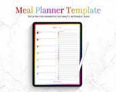Meal Planner Goodnotes Template, Digital Meal Plan PDF, Weekly Menu Planner, iPad Food Planner Page, Grocery List Insert, Weekly Menu