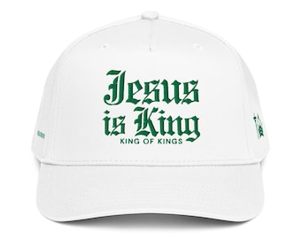 Jesus Is King Trucker Hat Embroidered | Christian Apparel | Baptism Gift