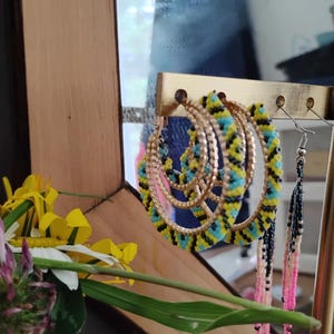 Beaded Brick Stitch hoops