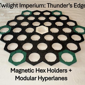 Twilight Imperium: Hexágonos magnéticos Filo del Trueno + Fractura + Hiperrutas modulares + Organizador
