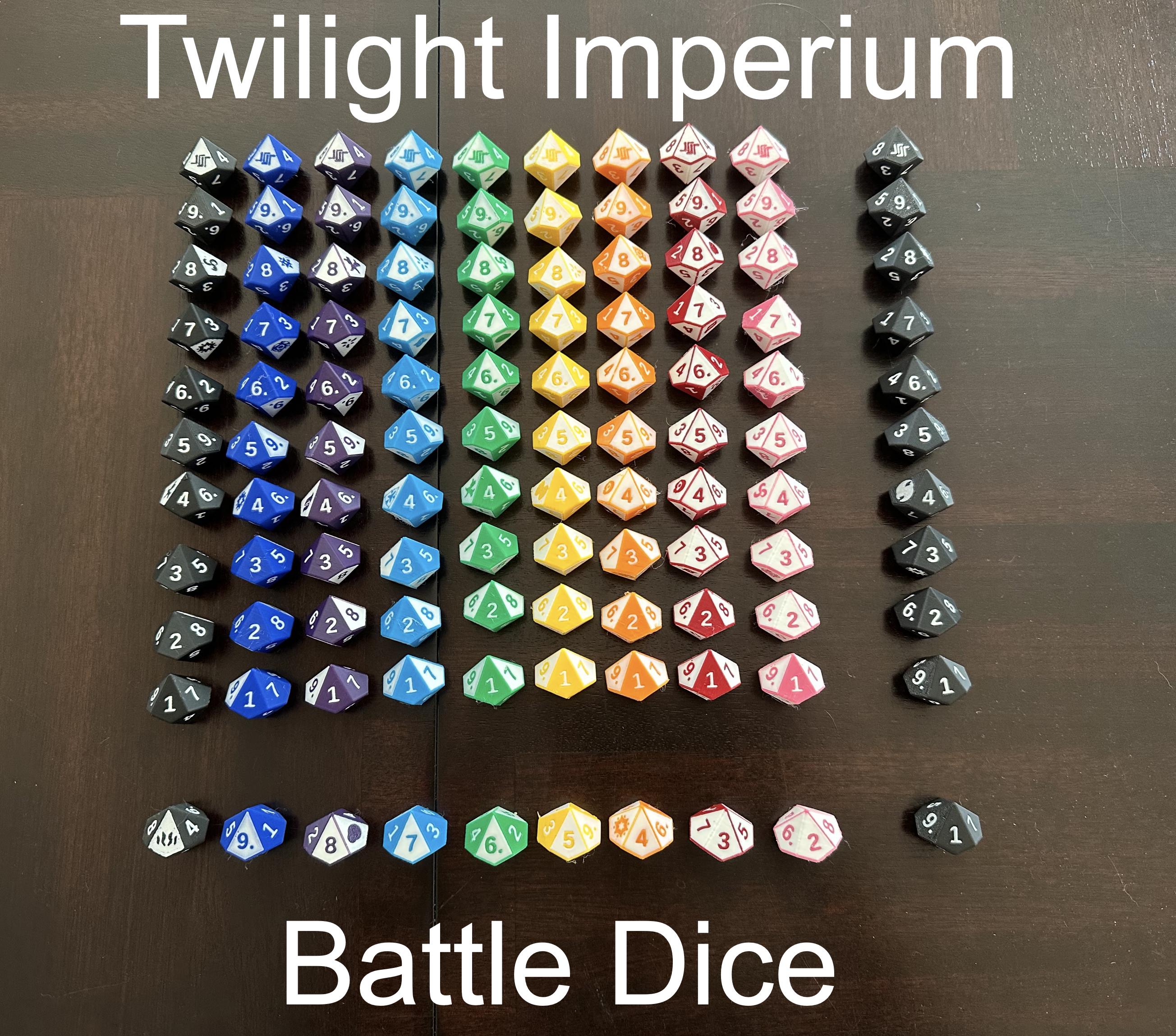 Ebon Twilight Dice Set For DnD RPG - Polyhedral Dice For Dungeons & Dragons, Pathfinder D20