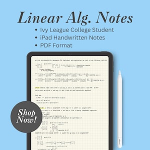 Linear Algebra Study Guide - Ivy League Student