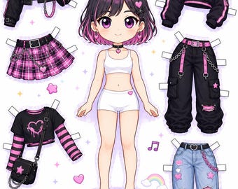 K-Pop Demon Hunters Paper Doll (Digital Download)