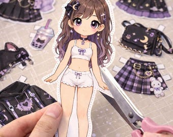 K-Pop Demon Hunters Paper Doll Mira 50 dolls (Digital Download)