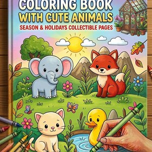 Happy Zoo Coloring Pages for kids and adults image 1