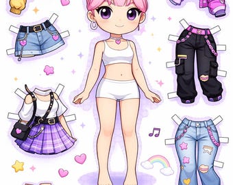 K-pop Paper Doll Mira (digital Download) - Etsy Denmark