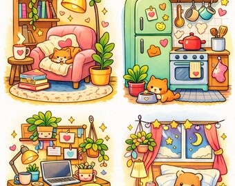 Cozy Little Corners Coloring Pages
