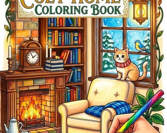 Cozy Cottagecore coloring book for kids and adults