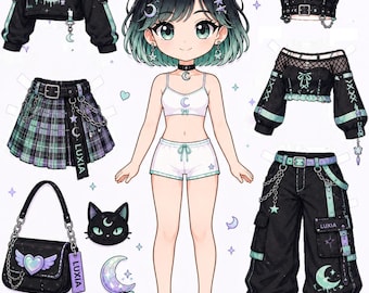 K-Pop Demon Hunter Paper Doll  (Digital Download)