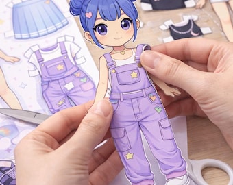 K-Pop Demon Hunters Paper Doll Mira (Digital Download) 12 dolls