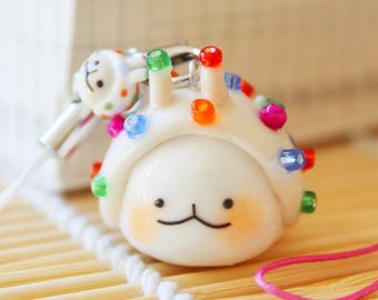 snail phone charm — polymer clay bag charm, kawaii, cute bug art