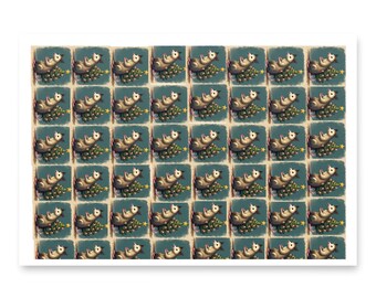 Possum Family Christmas Wrapping paper sheets - 3 sheets