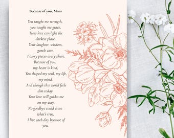 Poema de luto pela perda da mãe: lembrança memorial.