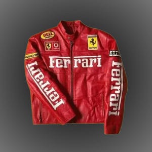 Leather ferrari jacket - Etsy 日本