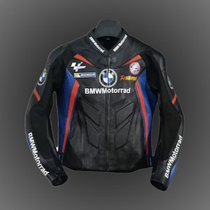BMW Biker Jacket | Cafe Racer Leather Jacket | Protective Motorcycle Gear | Rider Fashion | Gift for Him | Moto Style Coat